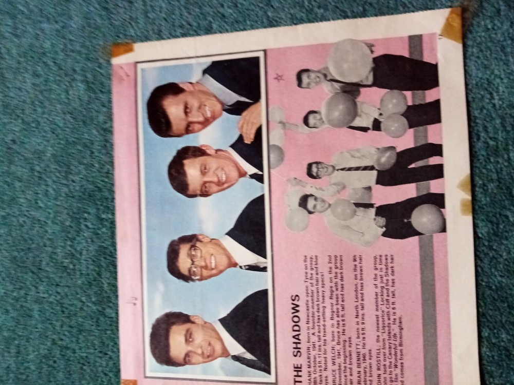 A1z Ephemera 1964 Pop Article The Shadows J644