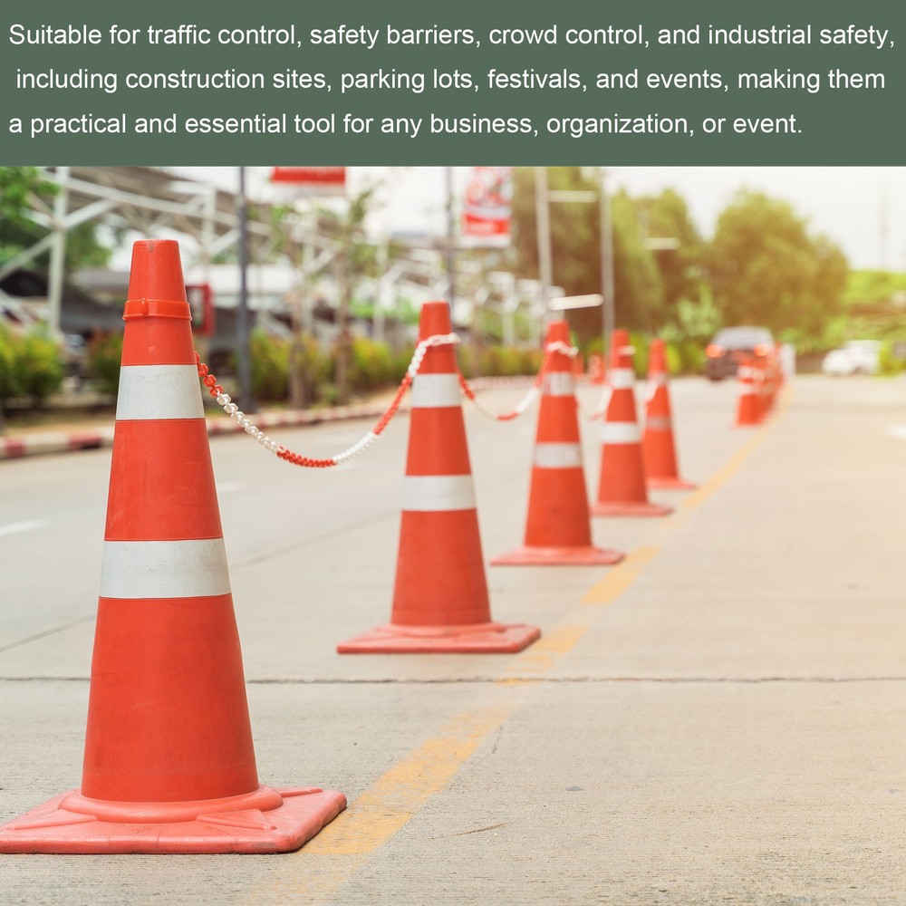 Plastic Chain Barrier (Yellow, 5 Feet, 0.3" Dia)