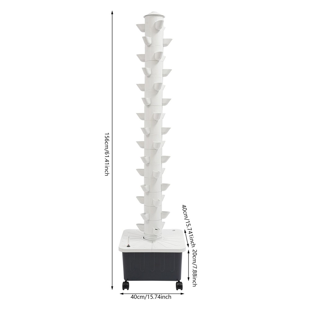 Vertical 45-Pots Hydroponics Tower Set Hydroponic Growing System Home Gardening