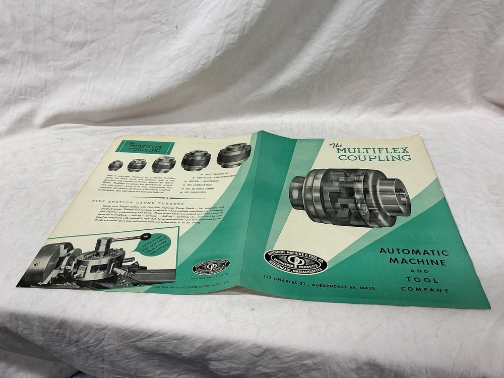 Vintage Automatic Machine & Tool Multiflex Coupling Bulletin Catalog