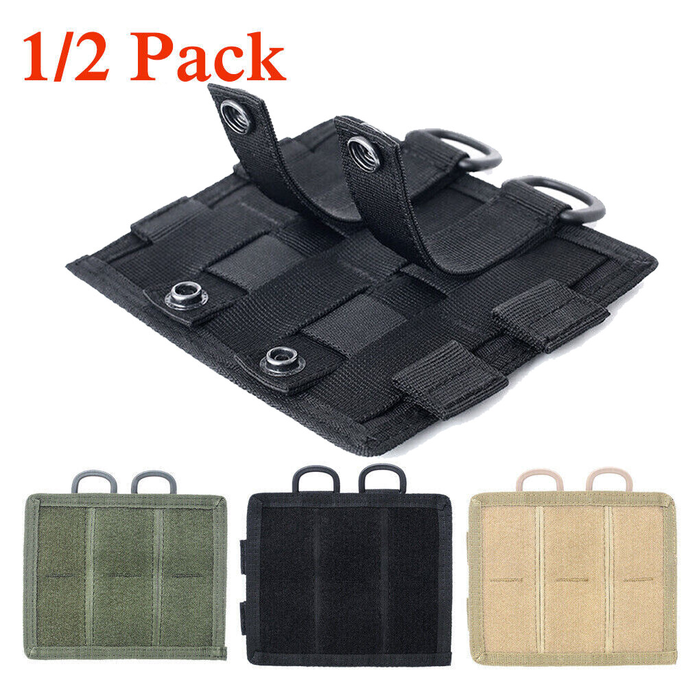 Hook & loop Panel MOLLE Cloth Patch for Tactical Vest Pouch Converter Adapter