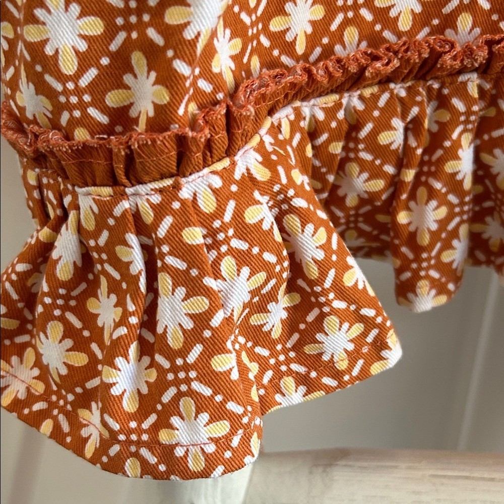 Charming Orange Patterned Apron. 100% Cotton women’s