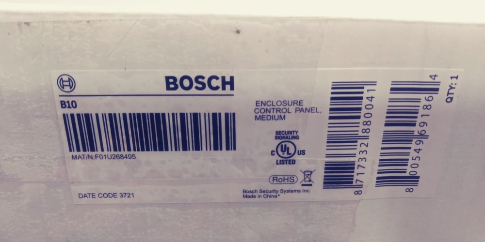 Bosch B10 Control Panel Enclosure White