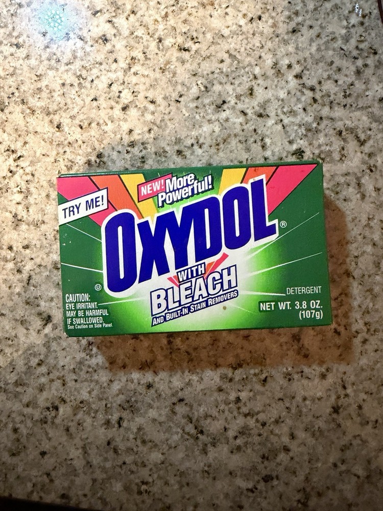 Vintage Sample Size 1992 Oxydol with bleach 1992 sample size Box