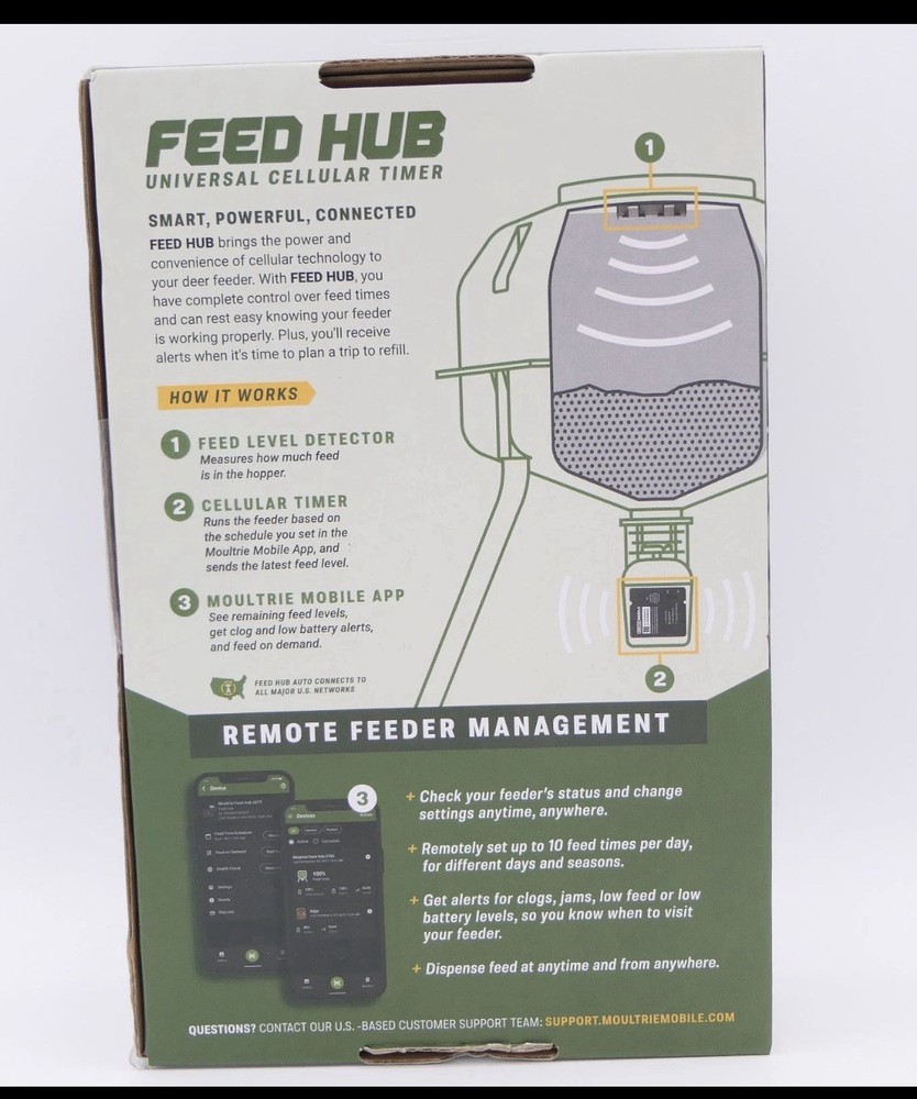 Moultrie Mobile Feed Hub Universal Cellular Timer - New Sealed Box