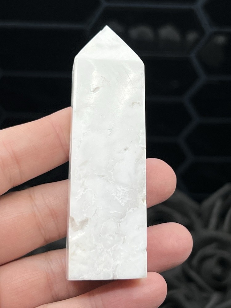 Natural White Agate Points Druzy L@@K Free ship & Gift