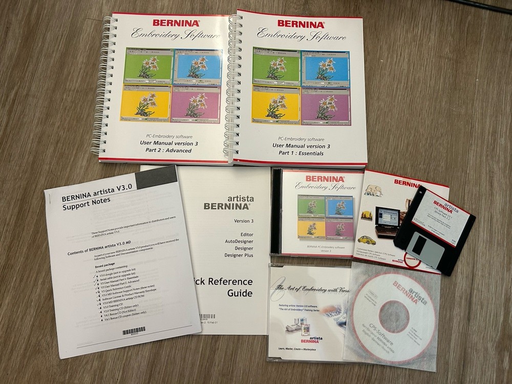 BERNINA Embroidery Software Editor Version 3 Bundle Manual CPS Software Lot