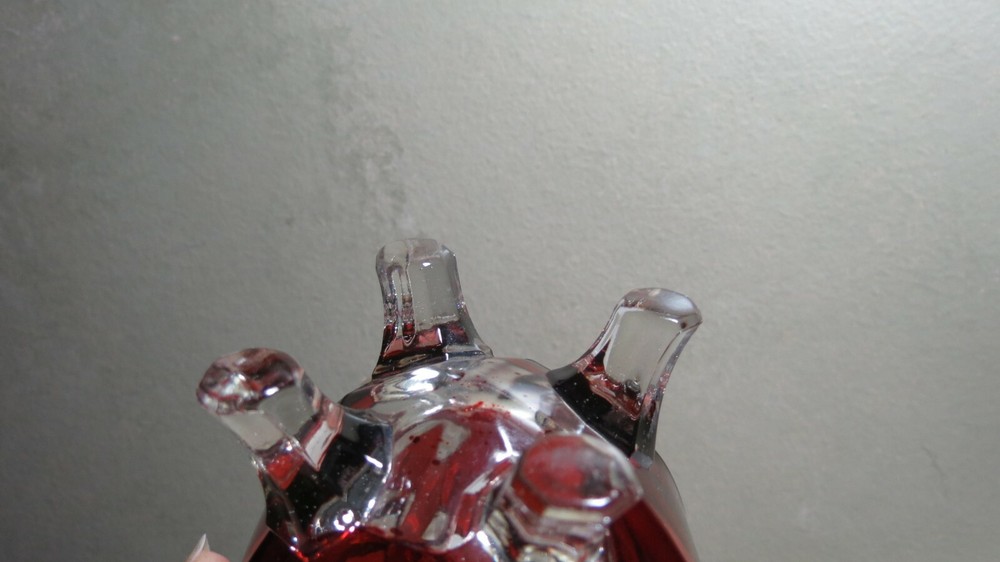 EAPG Indiana No 125 Ruby Flashed Souvenir Open Sugar Bowl