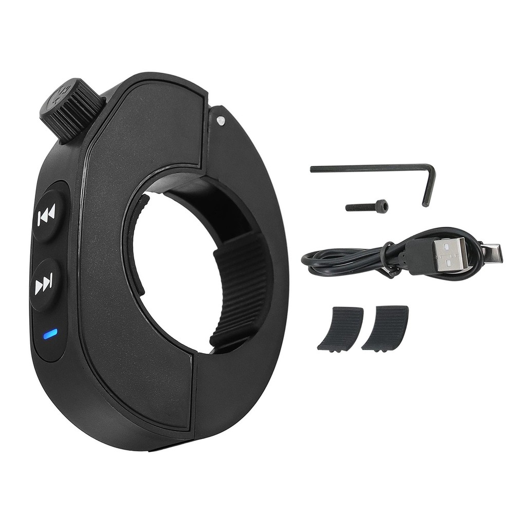 Durable Wireless Bluetooth Media Remote Control For Motorcycle Handlebar Black