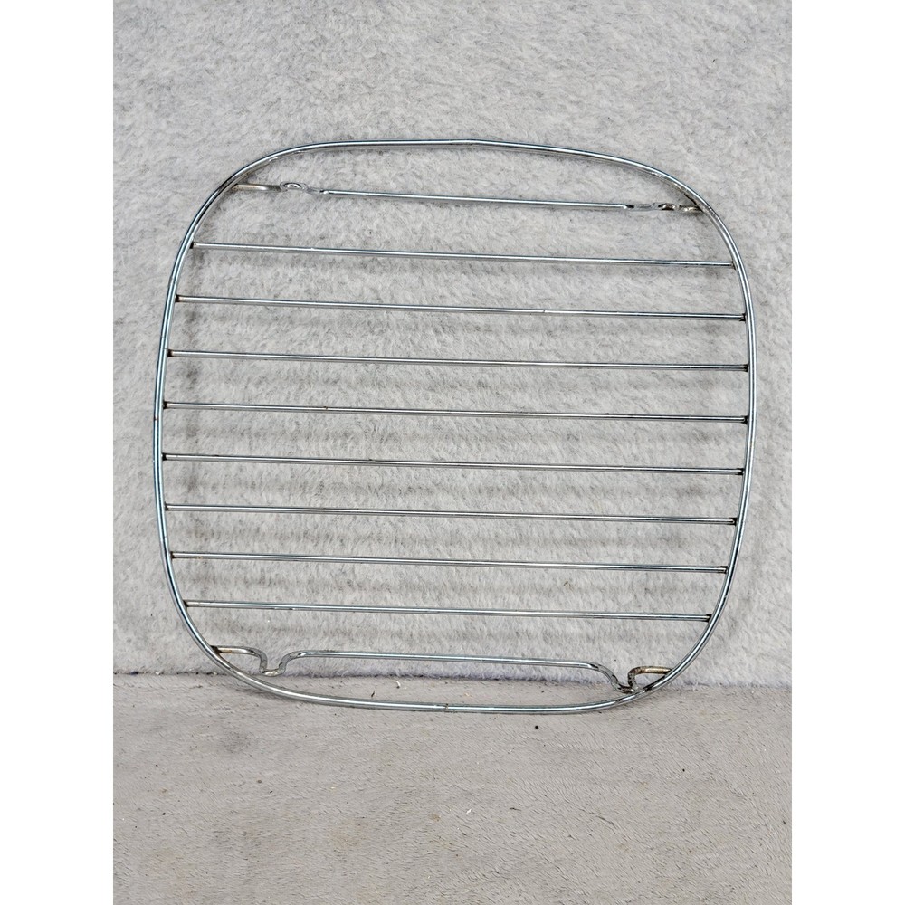 Universal Square Air Fryer Rack Replacement Chrome Wire Grid 8.5 in Silver