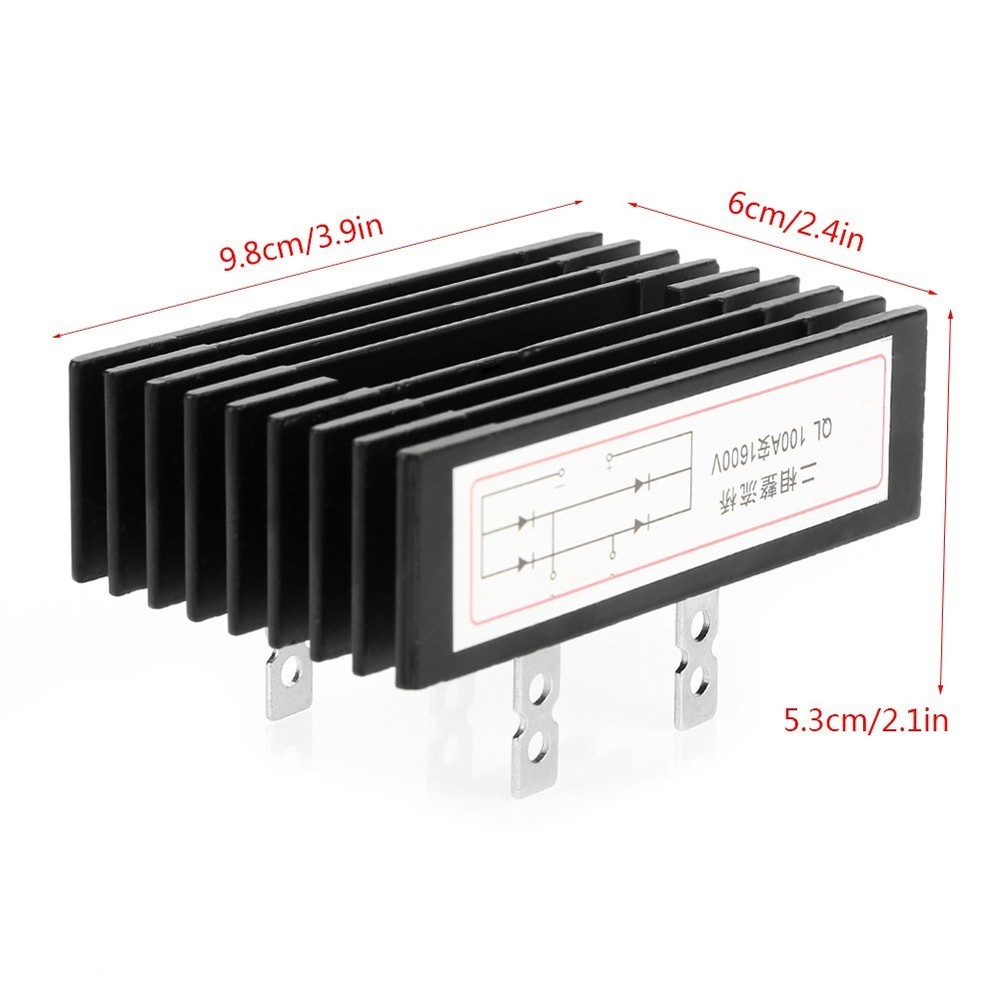 2 Phase High Power Bridge Rectifier 100A 1600V Ensures Stable Performance