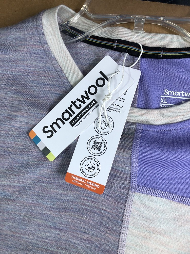 SmartWool Base Layer Top Purple Eclipse Heather Women Size XL - NWT