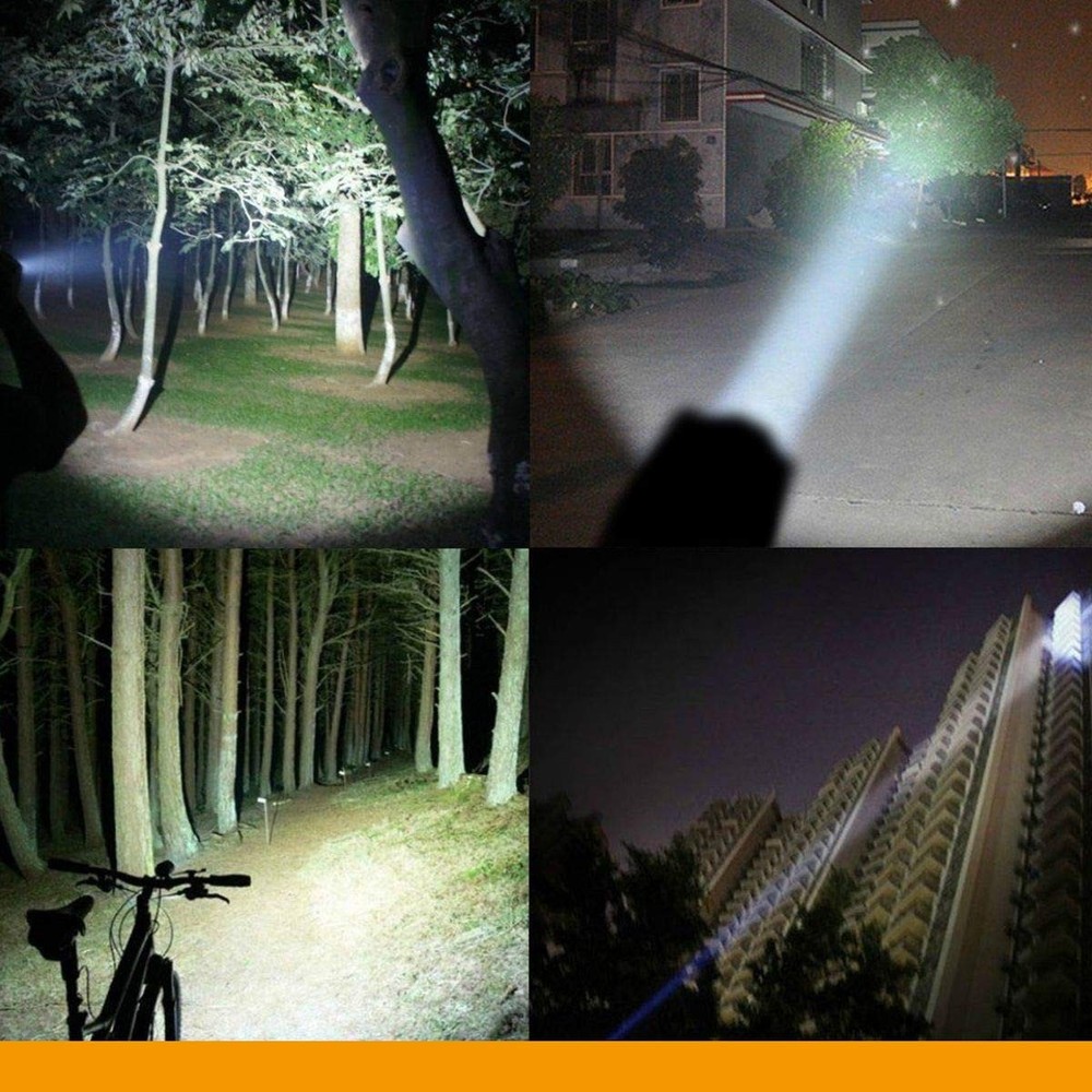 SAMLITE LED Flashlight High Powered – 1200 Lumens Bright Zoomable Black