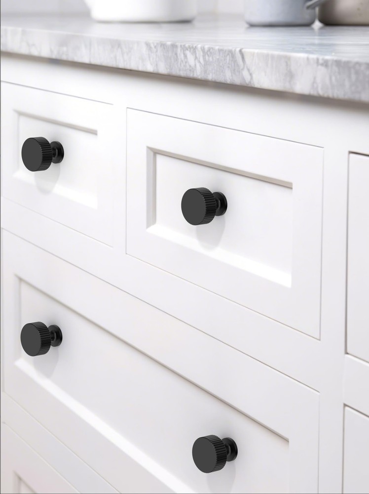 10 Pack Matte Black Kitchen Cabinet Knobs Cabinet Pulls Drawer Knobs Cabinet ...