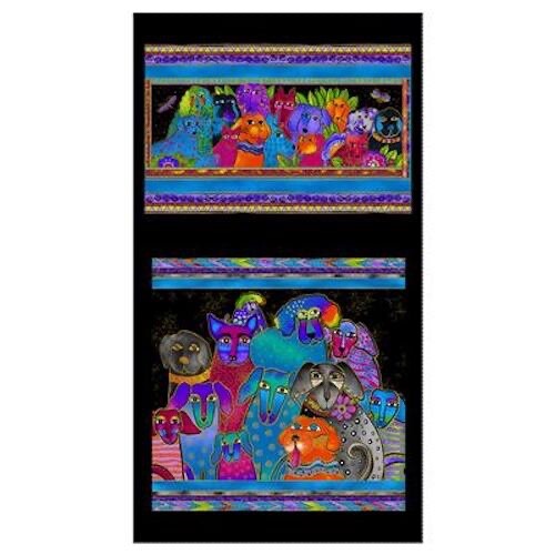 Laurel Burch***KINDRED CANINES*** Panel 24" x 44"