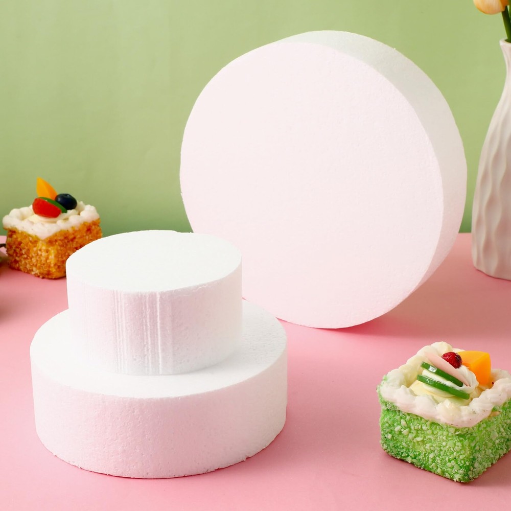 Foam Cake Dummies Foam Circles Cake Dummies 3Pack Rounds for Decorating Cake ...