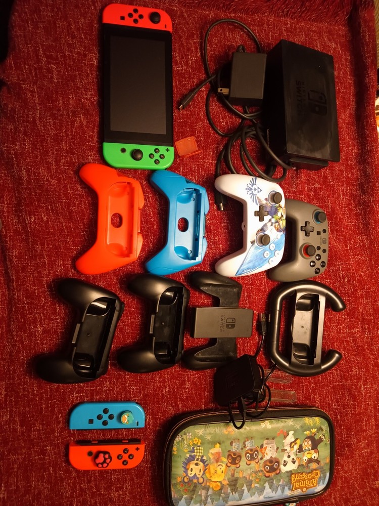 Nintendo Switch Bundle – 2 Joy-Con Sets + Zelda Controller + Accessories