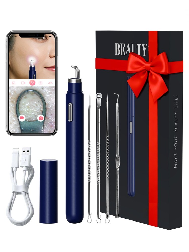 Visual Blackhead Remover Tools with Camera,Pimple Popper Extractor Tool Kit w...
