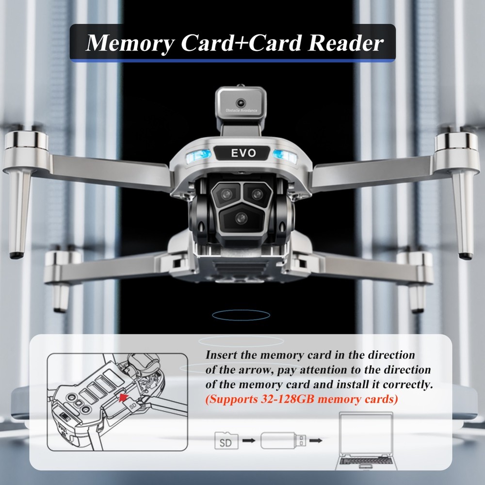 4K Camera Drone with RC Screen Foldable Brushless Quadcopter Obstacle Avoidance