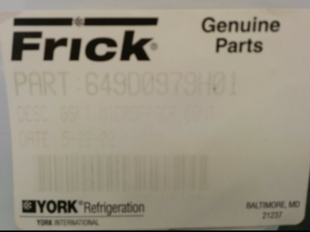 FRICK 649D0979H01 MICROPROCESSOR CONTROL PANEL GASKET, NIB