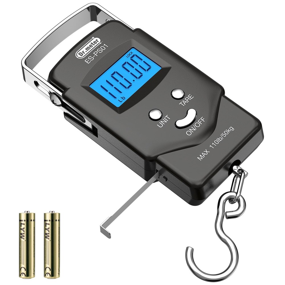 Dr.meter Fish Scale 110lb Digital Backlit LCD