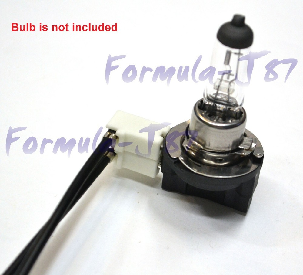 Wire Pigtail Female Ceramic H11B Two Harness Head Light Bulb Socket Connector OE