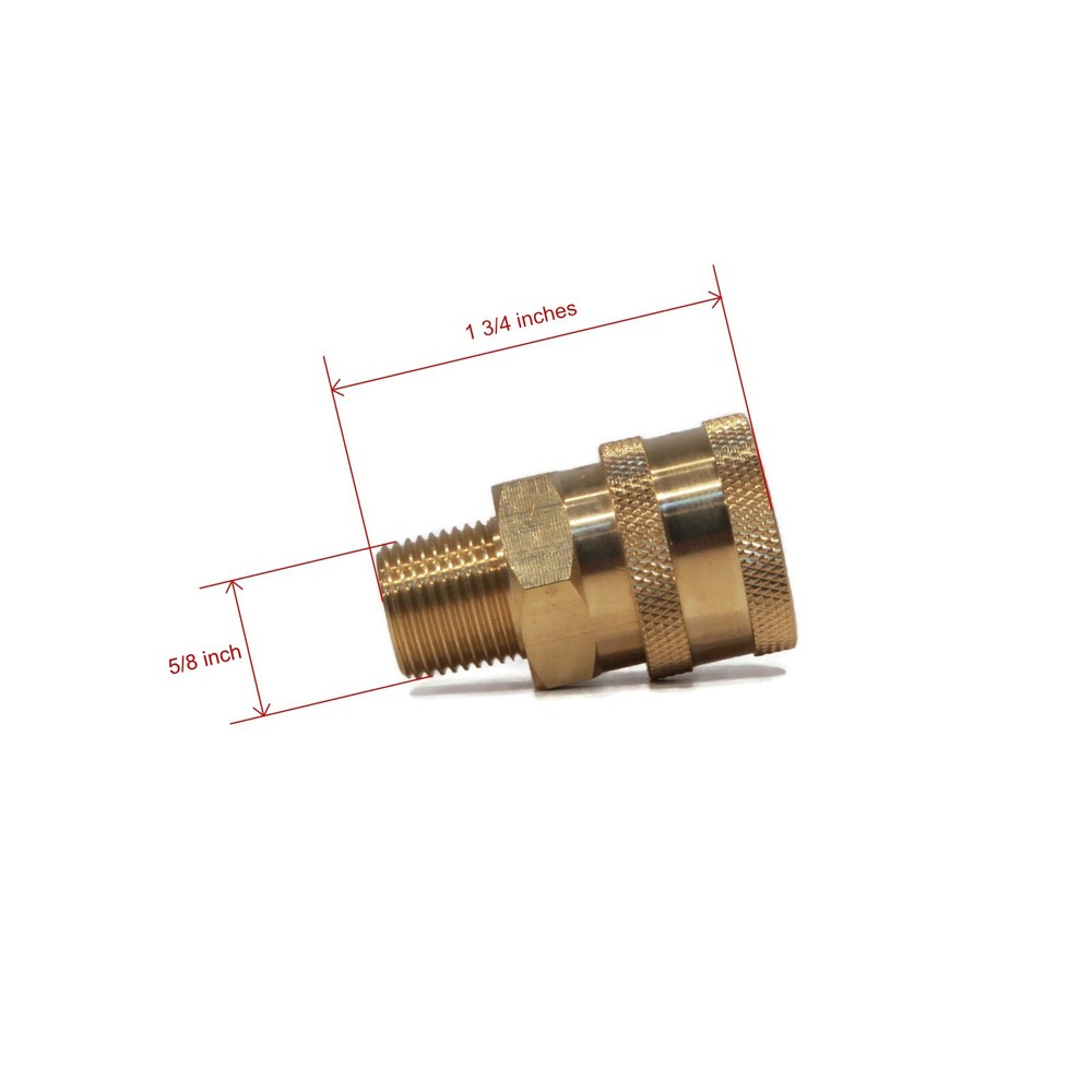 3/8" MPT Brass Quick Connect Coupler for Quickly Disconnecting Hose Lines Socket