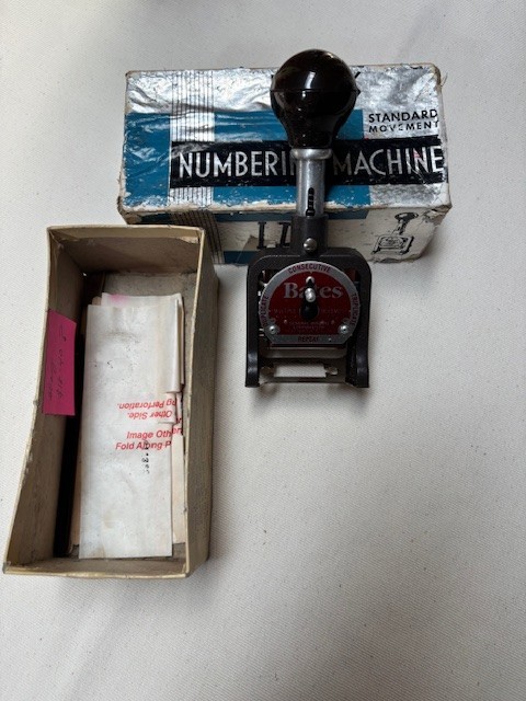 Bates Numbering Machine