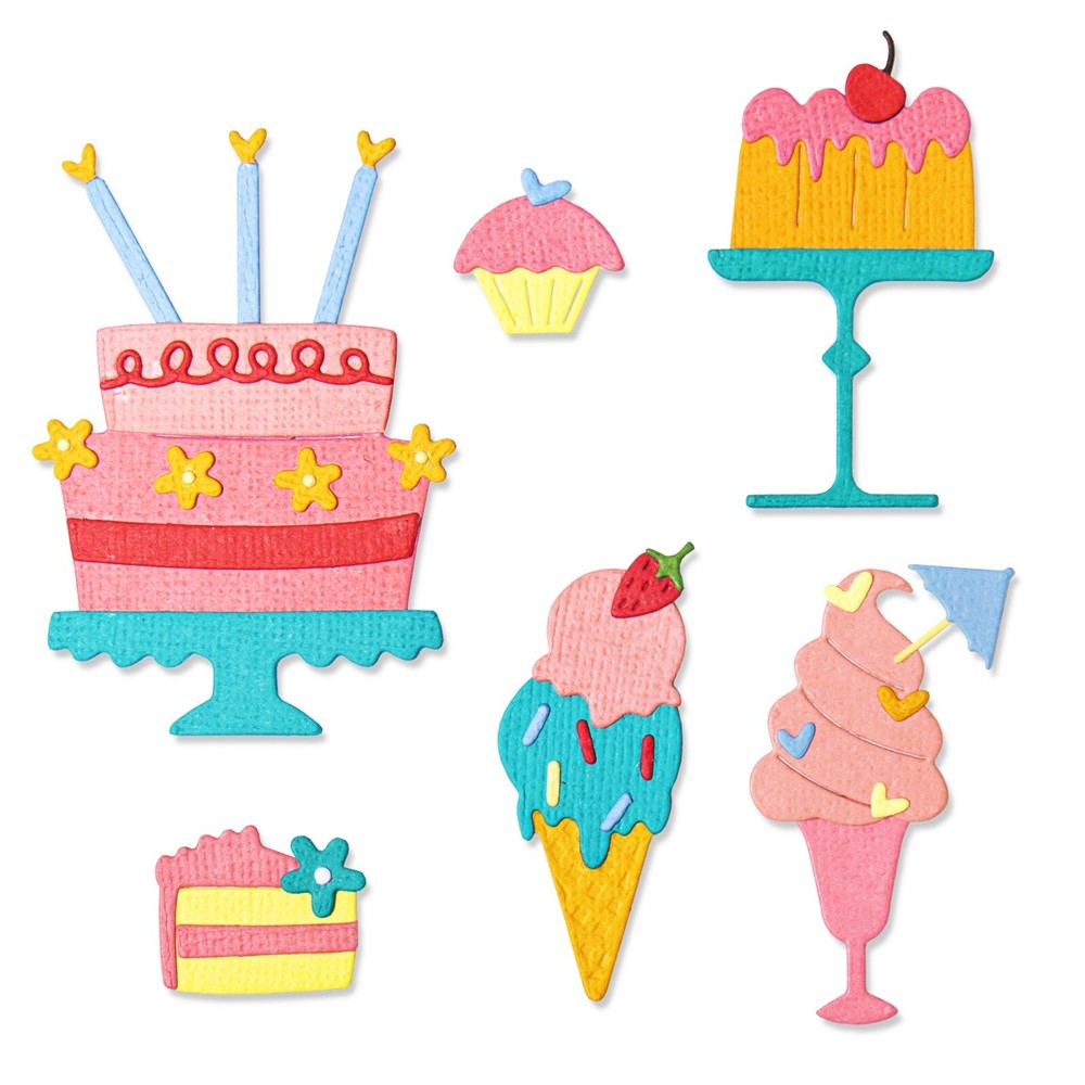 Sizzix Thinlits Party Treats #664523 18pc set Retail $24.99 SO MUCH FUN!!!