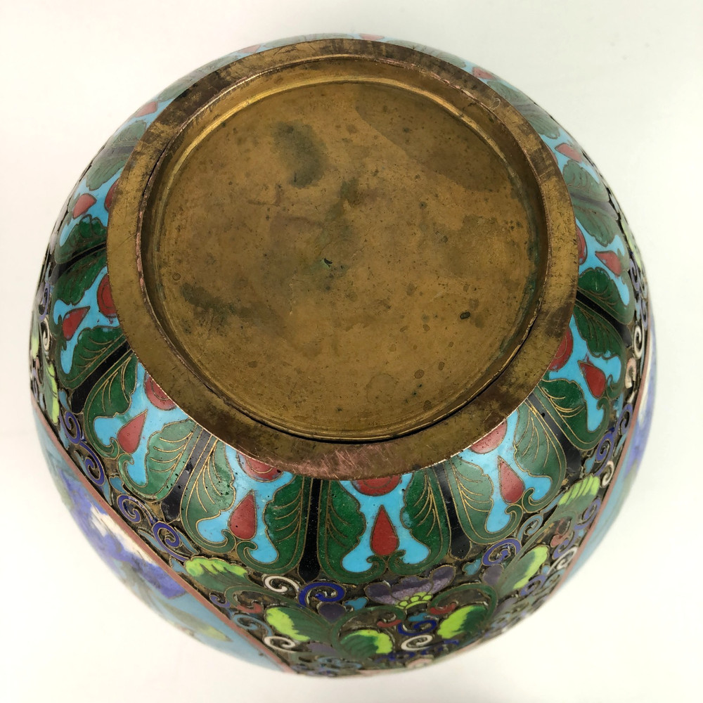 Vintage Chinese Cloisonne Ginger Jar