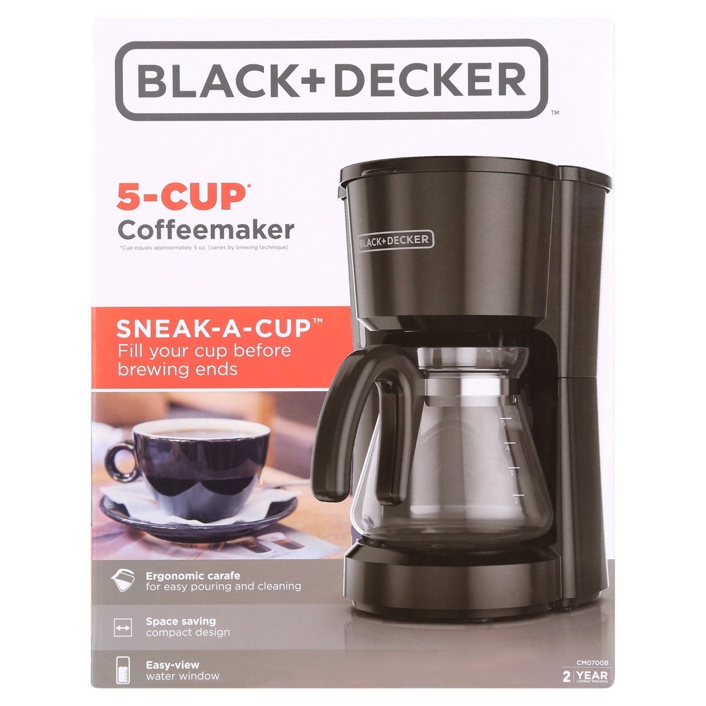 BLACK+DECKER 5-Cup Switch Coffee Maker Programmable with Timer