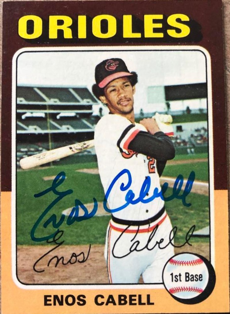 Enos Cabell Autographed 1975 Topps #247