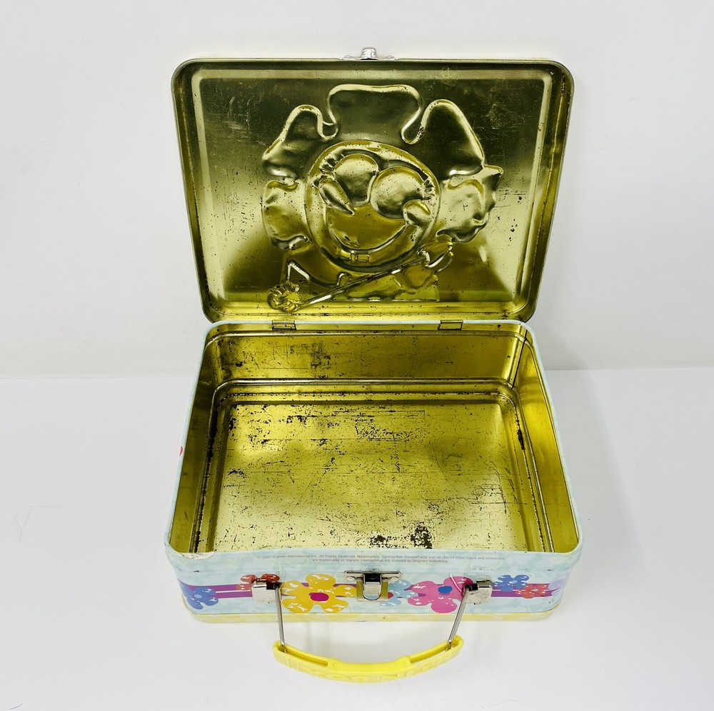 SpongeBob SquarePants and Patrick Tin Box Lunchbox 2007 Nickelodeon EMBOSSED