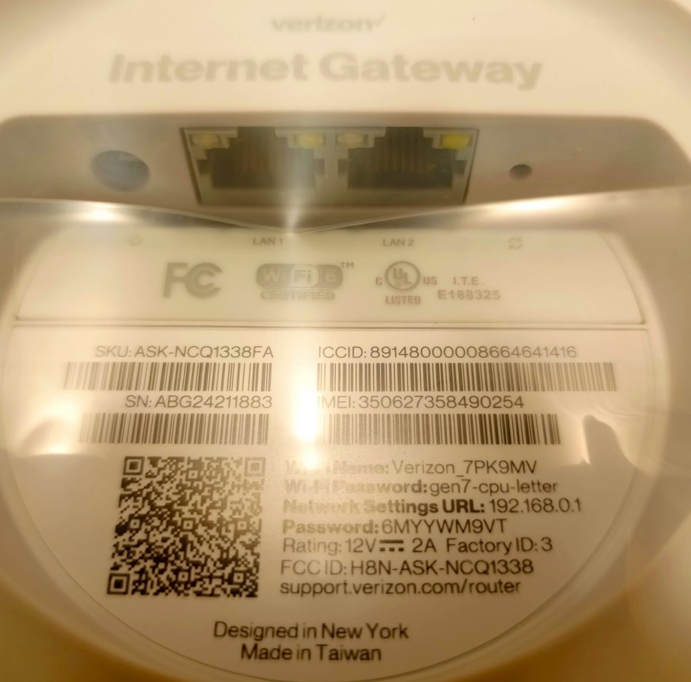 Verizon Internet Gateway ASK-NCQ1338FA