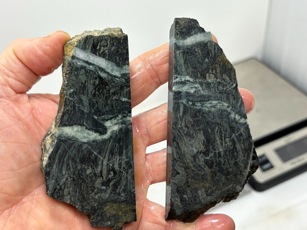 Cali Wavey Jade slabs Cabbing Lapidary Carving Combo Ship Available