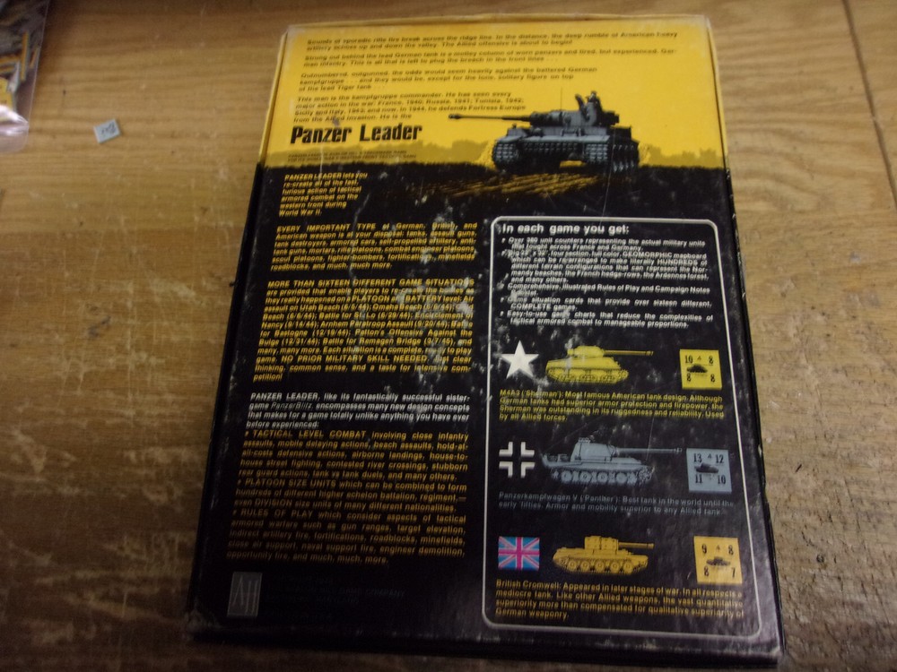 Panzer Leader - SPI/AH/ASL - Punched