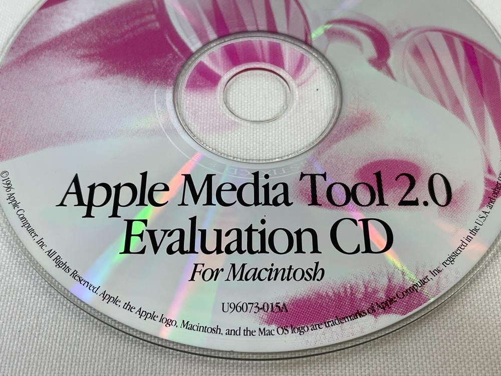 Vintage 1996 Apple Media Tool 2.0 Evaluation CD-ROM Software Disc ONLY