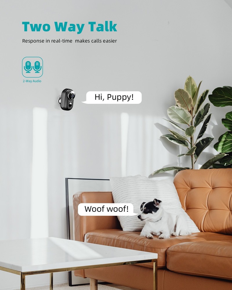 1-Pack 2K ZUMIMALL Wireless Outdoor Security Camera System for Home Security