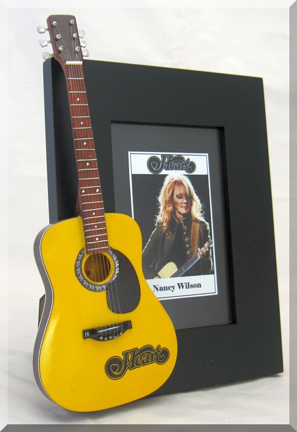 NANCY WILSON  Miniature Guitar Picture Frame HEART