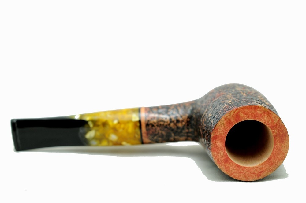 Brand new briar pipe PARONELLI calabash reverse sandblast handmade