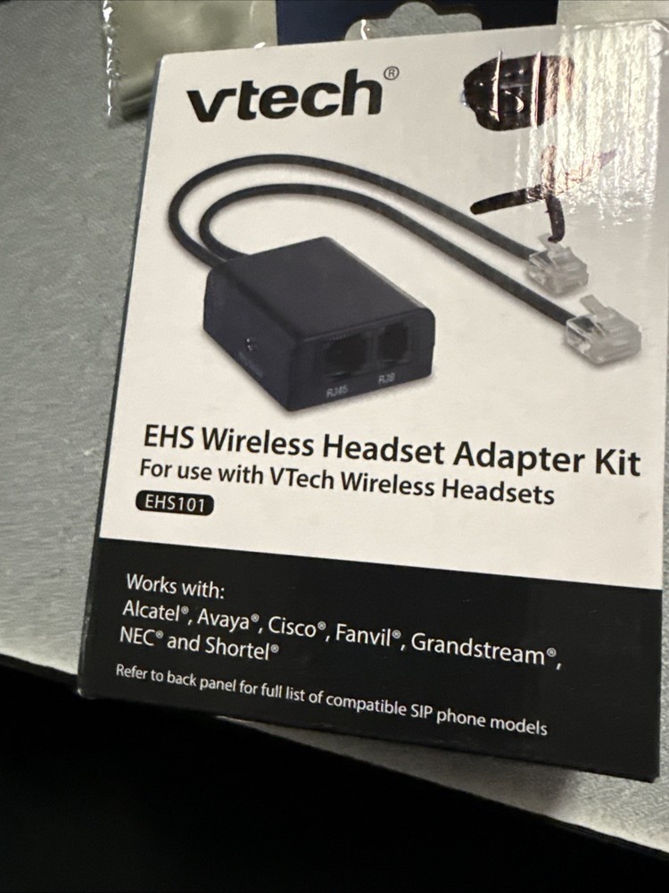 Vtech Wireless Headset Adapter EHS101 Shortel Avaya Cisco Fanvil NEC Groundstrea