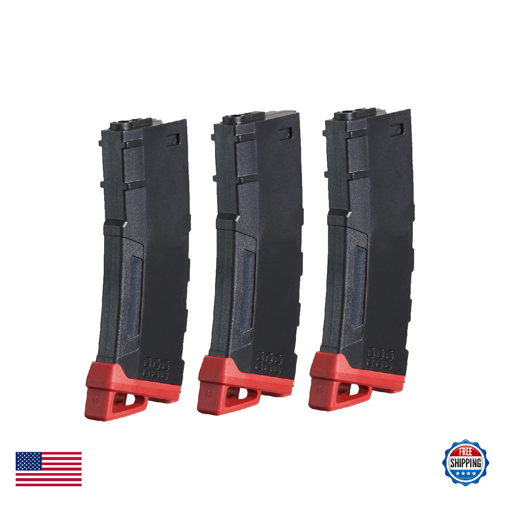 Lancer Tactical Airsoft M4 M16 Series Polymer 130 Round Transparent Window High