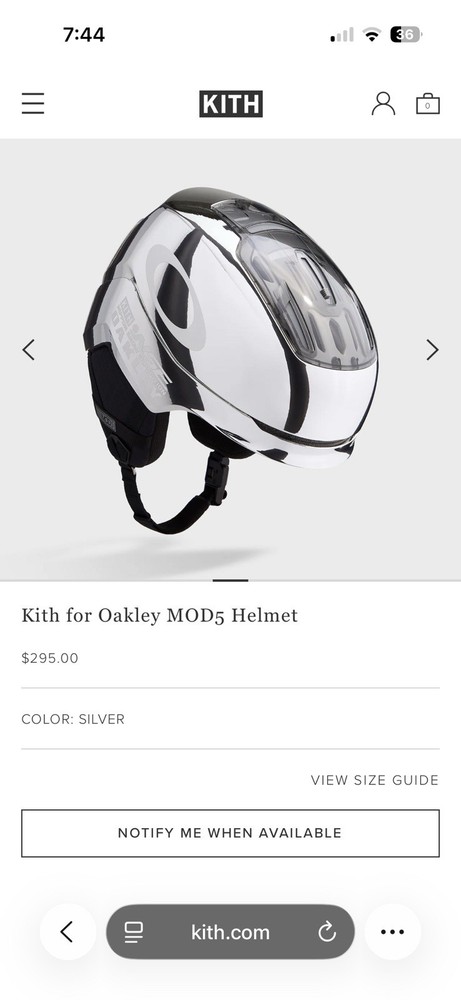Kith for Oakley MOD5 Helmet (Size Medium, Silver)