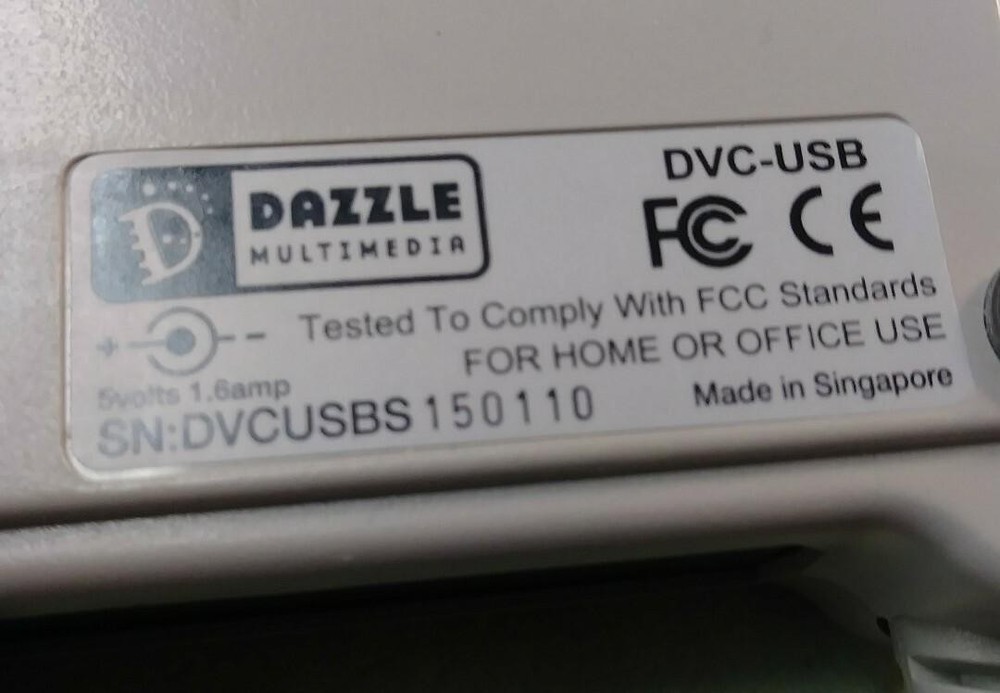 DAZZLE DIGITAL VIDEO CREATOR DVC DVC-USB