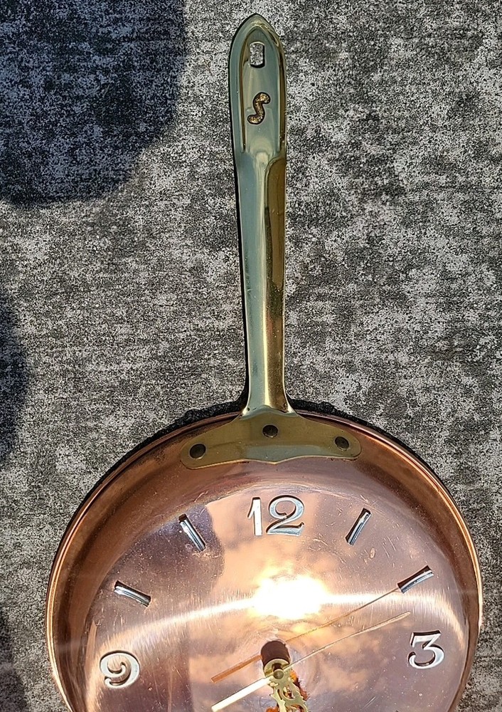 Copper Pan Skillet Clock