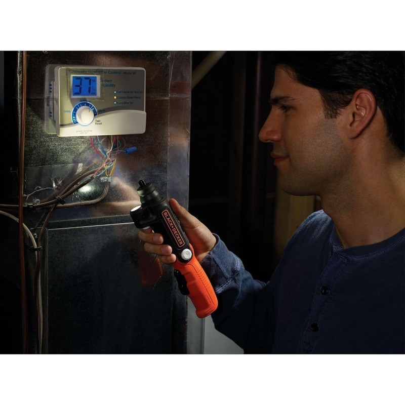 BLACK+DECKER BDCSFL20C 4V MAX Cordless Screwdriver LED