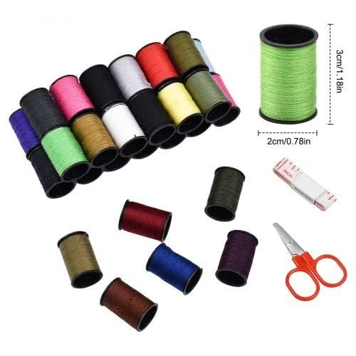 100pcs Sewing Thread Tools Kit - 64 Rolls Machine Thread Spools, 30pcs Needle...