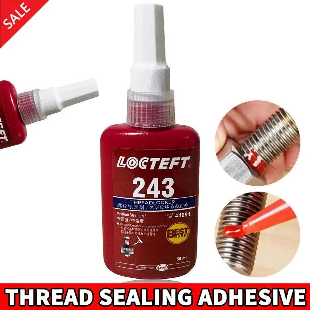 50ml 243 Thread Lock Bolt Stud Fast Fix Screw Glue Nut Compound DY