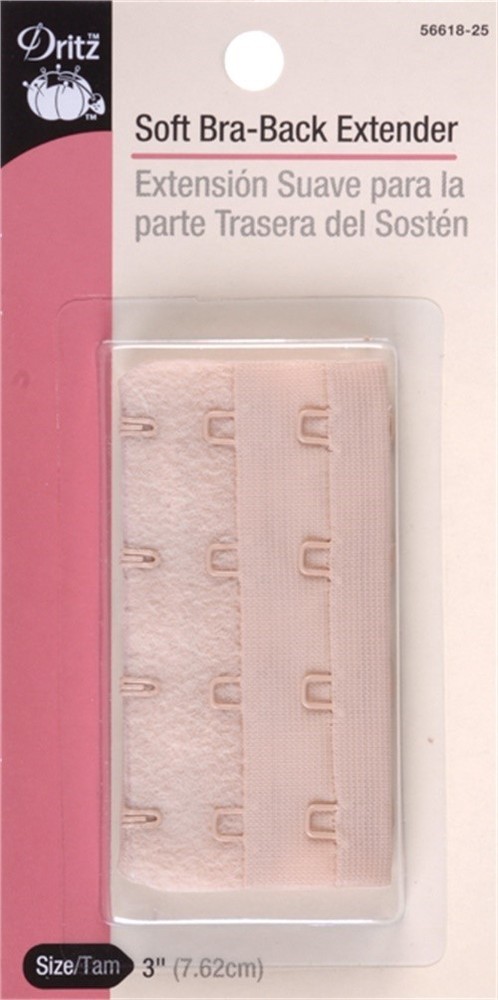 Dritz 56618 Bra Back Extender 3" Wide-Beige 4 Hooks