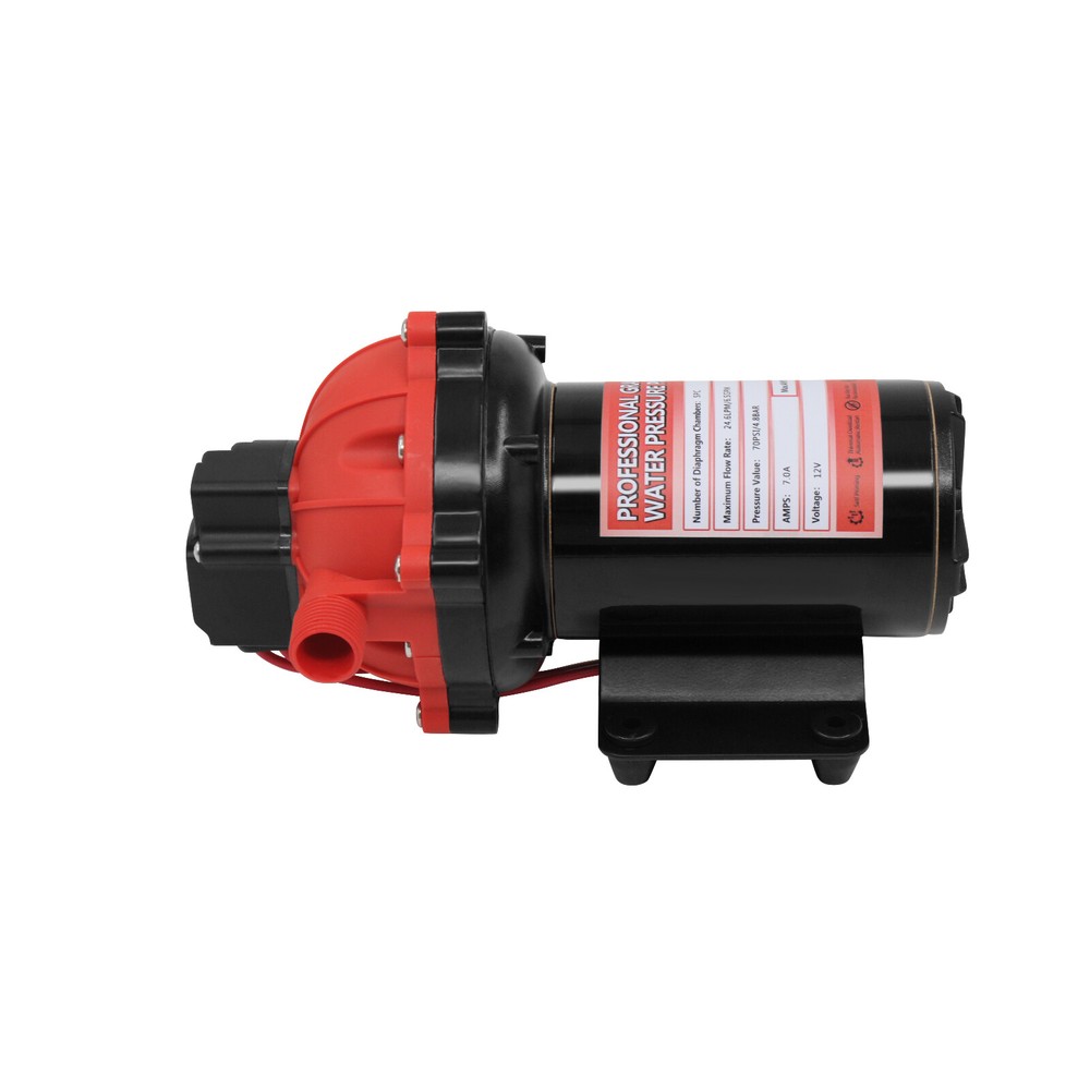 70 PSI High Pressure RV Water Pump Diaphragm DC 12V Self-Priming Pump 6.5 GPM
